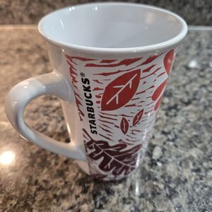 Starbucks Autumn Fall Orange Leaves 11 oz Cup Mug